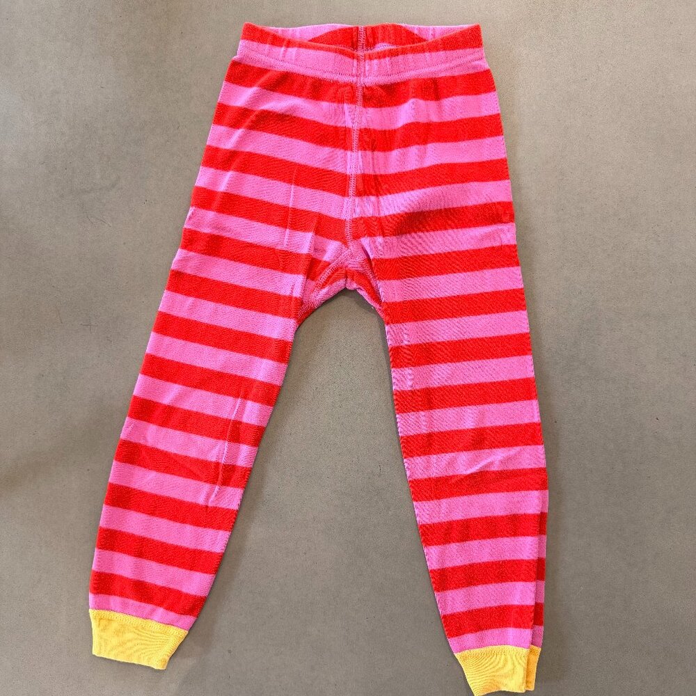Hanna Andersson Organic Cotton Pajamas Pink Red Stripe Set Size 4 - Picture 3 of 4
